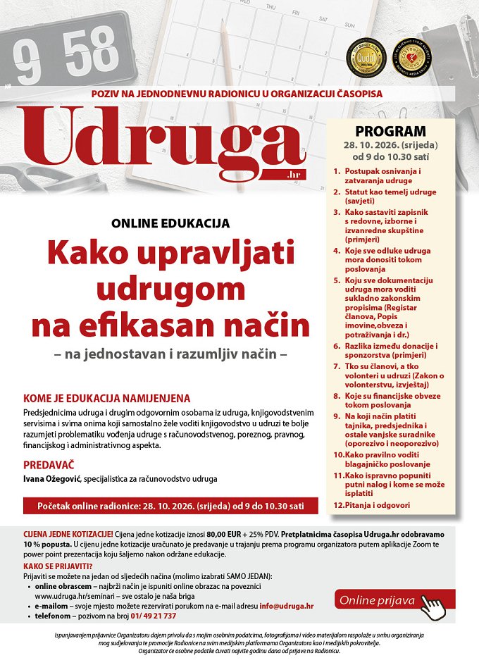 Kako upravljati udrugom na efikasan način